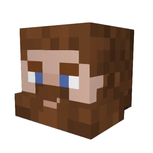 TheosPhrax Minecraft avatar head, 3D render