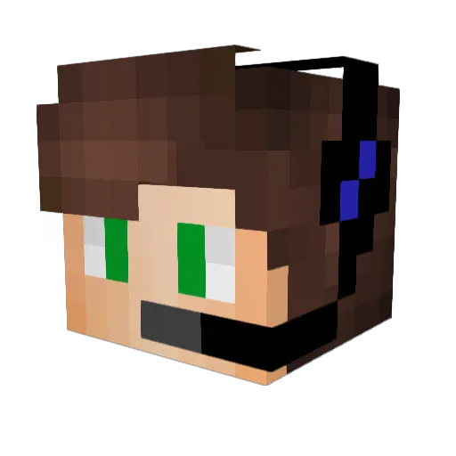 Theosurf Minecraft avatar head, 3D render