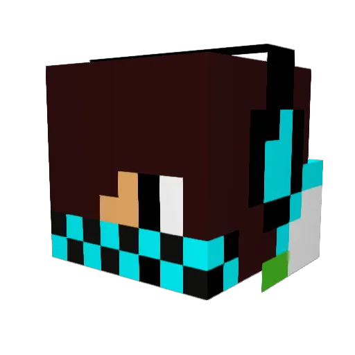 Theothepro7 Minecraft avatar head, 3D render