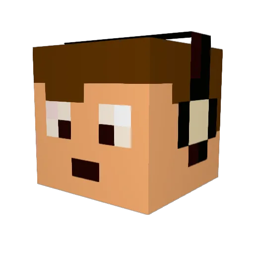 Thepandaboy Minecraft avatar head, 3D render