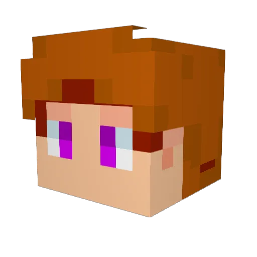 Thepartygod Minecraft avatar head, 3D render