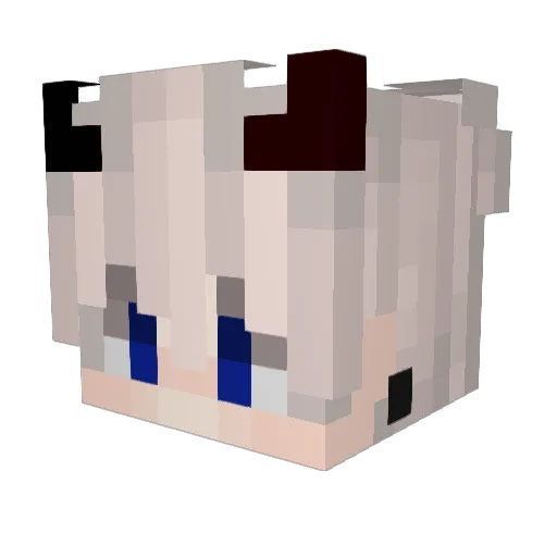 Thepee1022 Minecraft avatar head, 3D render