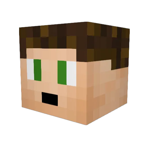 Thepixel3 Minecraft avatar head, 3D render