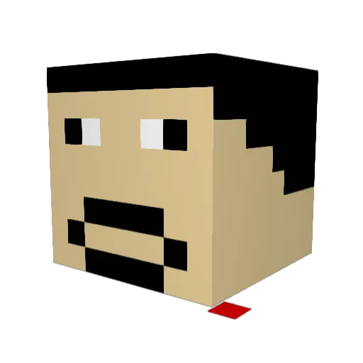 TheproLau1 Minecraft avatar head, 3D render