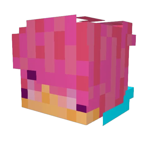 Thequaso Minecraft avatar head, 3D render