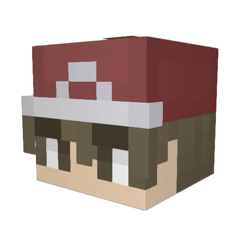 Ther0s Minecraft avatar head, 3D render