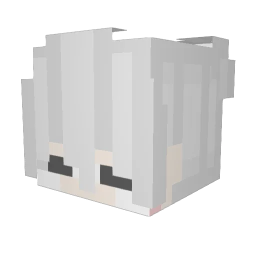 Theralplatinum Minecraft avatar head, 3D render