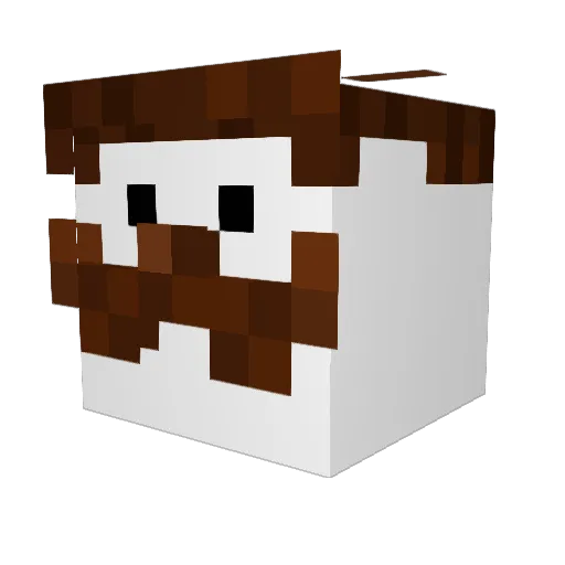 Theranian Minecraft avatar head, 3D render