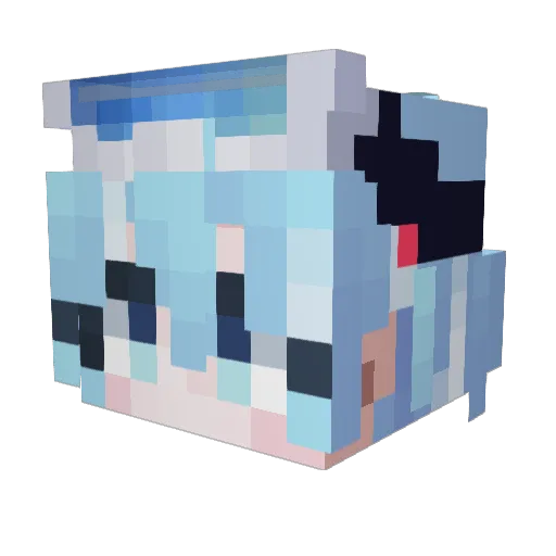 Therapie1 Minecraft avatar head, 3D render