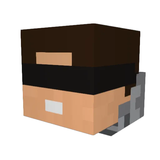TherealTrebes Minecraft avatar head, 3D render