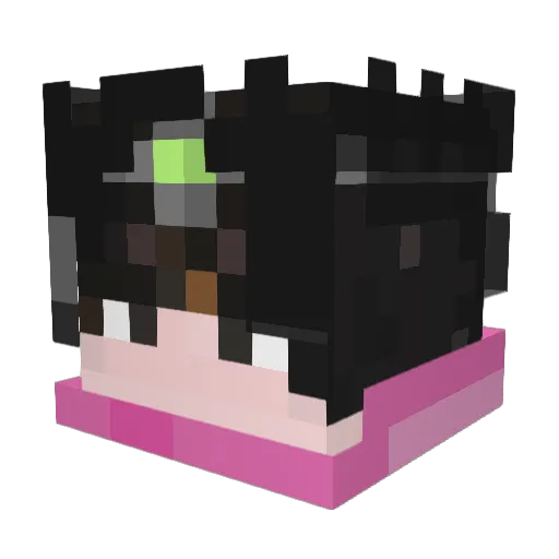 Therealcatm Minecraft avatar head, 3D render