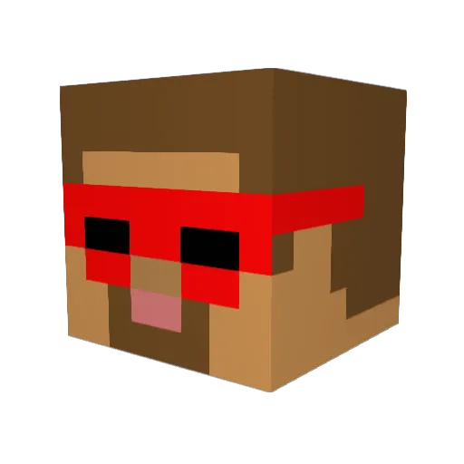 Thereallp999 Minecraft avatar head, 3D render