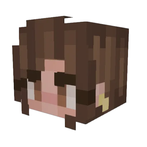 Therealness2 Minecraft avatar head, 3D render