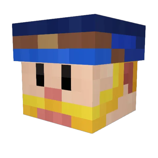 Therealosmi Minecraft avatar head, 3D render
