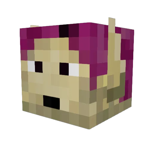 Thereatra Minecraft avatar head, 3D render