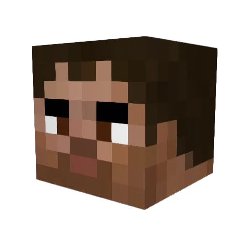 Theregularboi1 Minecraft avatar head, 3D render
