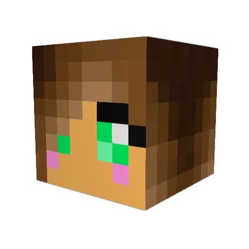 Therenady Minecraft avatar head, 3D render