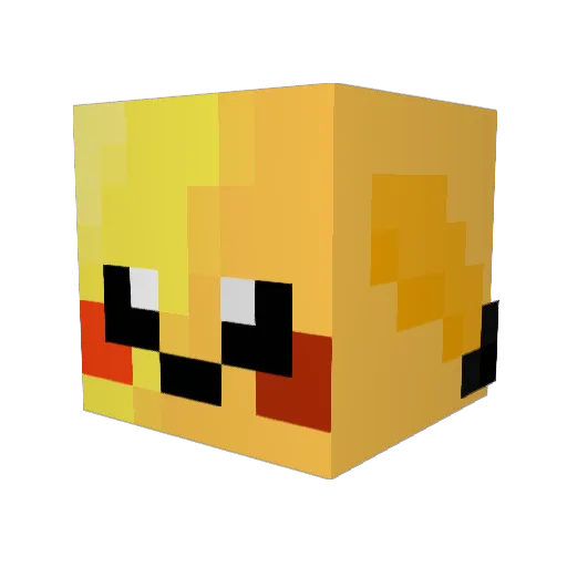 Theresehansen Minecraft avatar head, 3D render