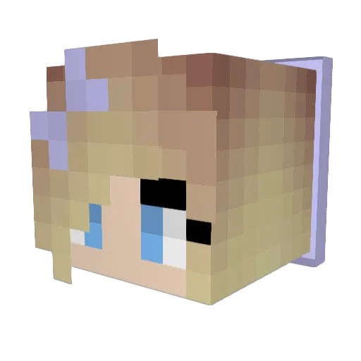 Therhel Minecraft avatar head, 3D render
