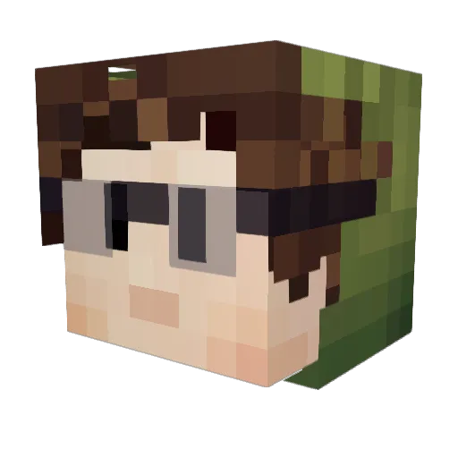 TheriMicro Minecraft avatar head, 3D render