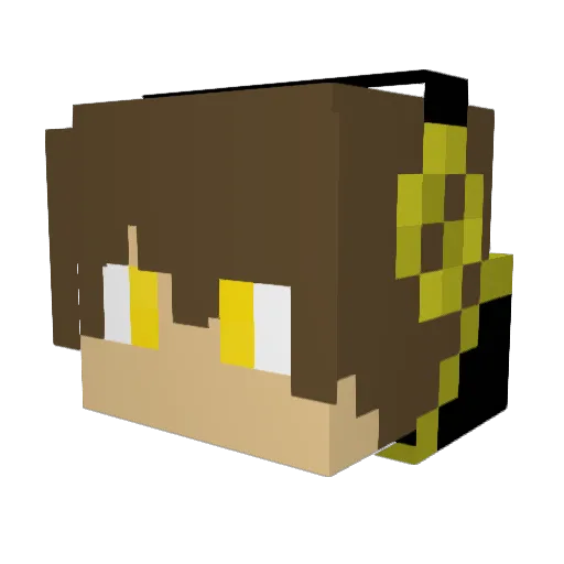 TherialMaster Minecraft avatar head, 3D render