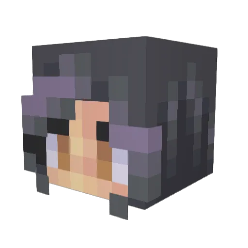 Theridiidaes Minecraft avatar head, 3D render