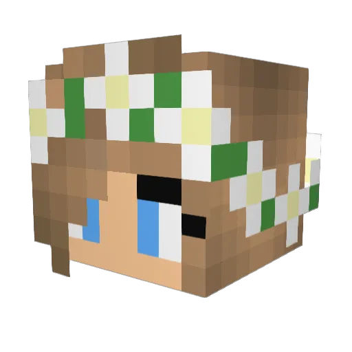 ThermalOrange Minecraft avatar head, 3D render