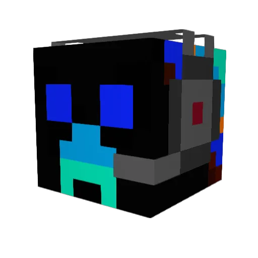Thermal_wolf Minecraft avatar head, 3D render