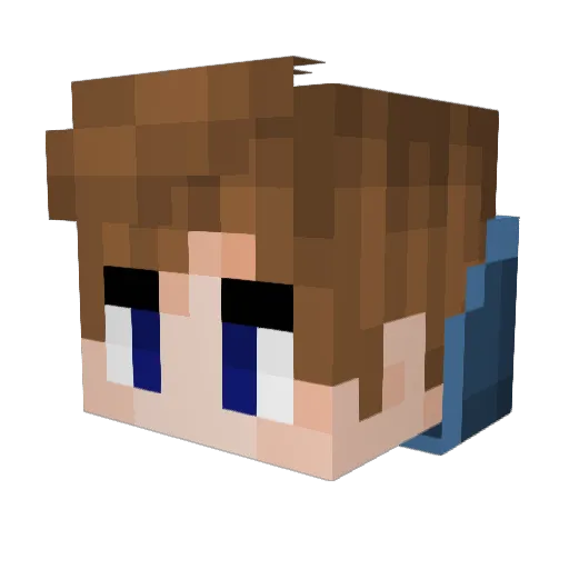 ThermyWermy Minecraft avatar head, 3D render