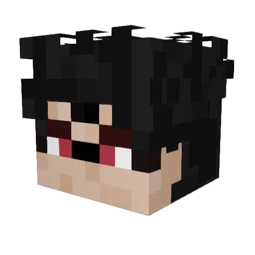 Therratio Minecraft avatar head, 3D render