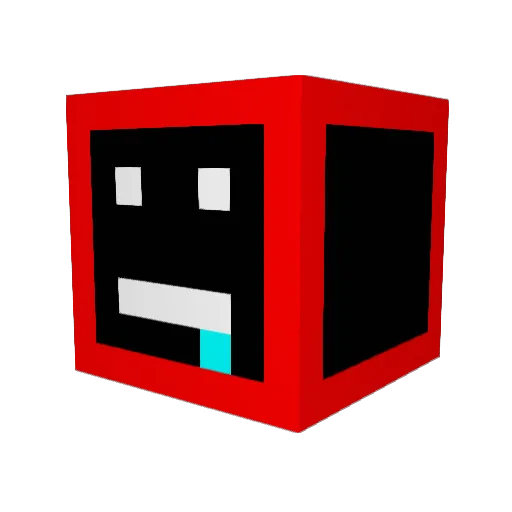 Therubygamer Minecraft avatar head, 3D render