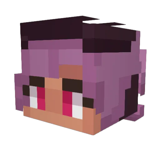 Theruvial Minecraft avatar head, 3D render