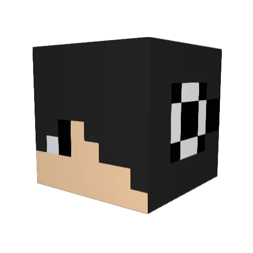 Theryrydark Minecraft avatar head, 3D render