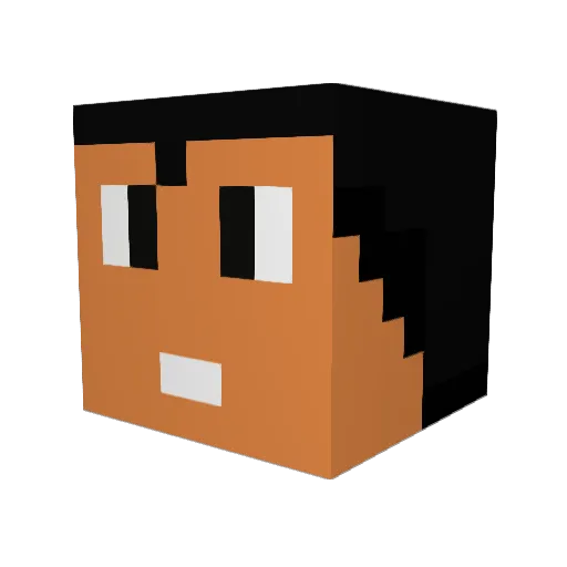 ThesanderYT Minecraft avatar head, 3D render