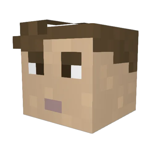 Thesaurier Minecraft avatar head, 3D render