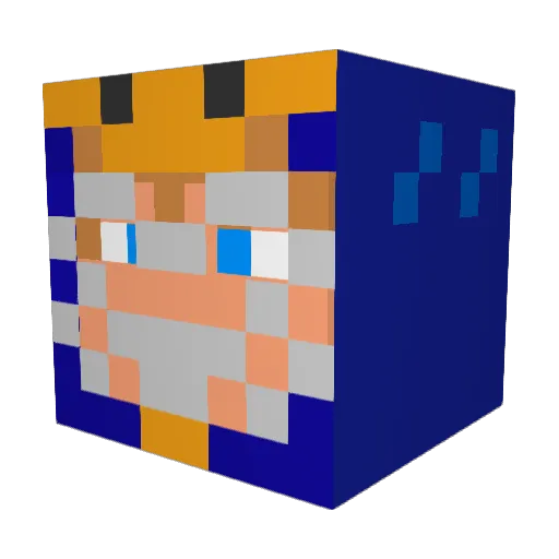 Thescootermaster Minecraft avatar head, 3D render