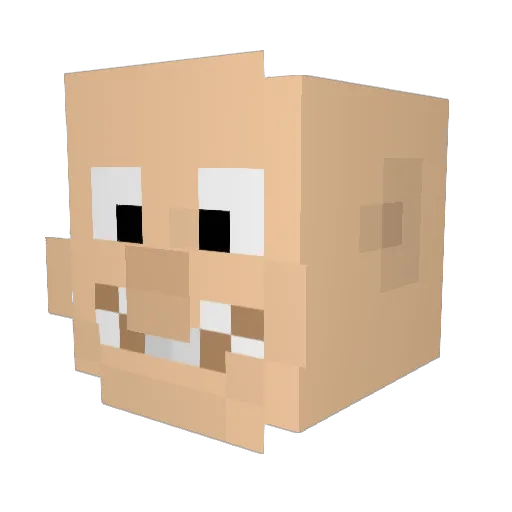 ThescottyD Minecraft avatar head, 3D render