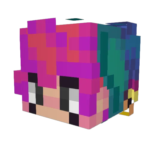 Thesesus Minecraft avatar head, 3D render