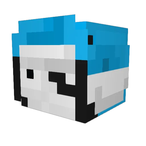 Thessaro Minecraft avatar head, 3D render