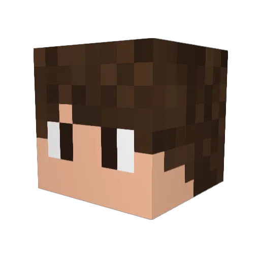 Thestuntdude Minecraft avatar head, 3D render