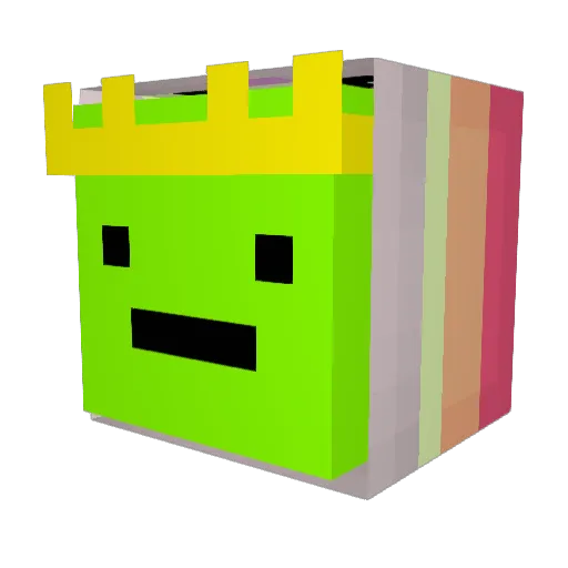 Theta89 Minecraft avatar head, 3D render