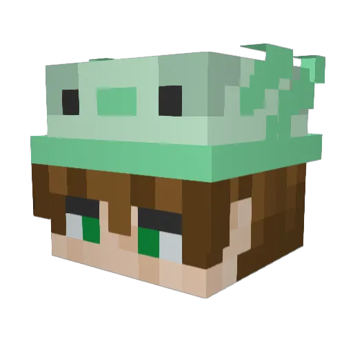 ThetravelIer Minecraft avatar head, 3D render