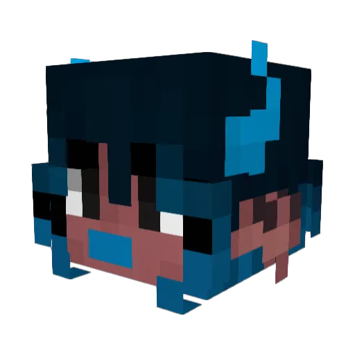 Thetruebeanboi Minecraft avatar head, 3D render