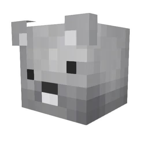 Theusaus Minecraft avatar head, 3D render