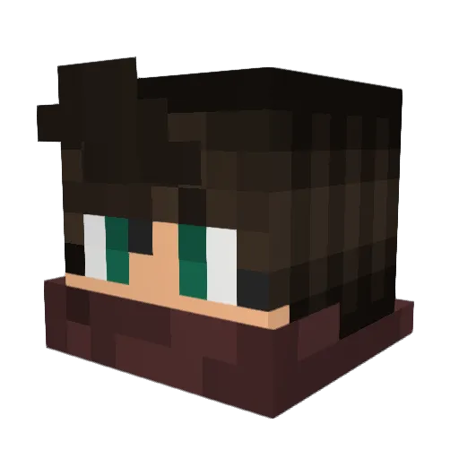 Theusx_ Minecraft avatar head, 3D render