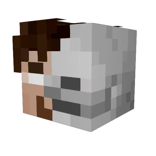 Theuz_0 Minecraft avatar head, 3D render