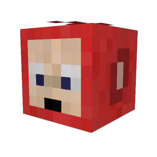 ThevrShiba Minecraft avatar head, 3D render