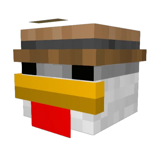 Thewafflesquad Minecraft avatar head, 3D render