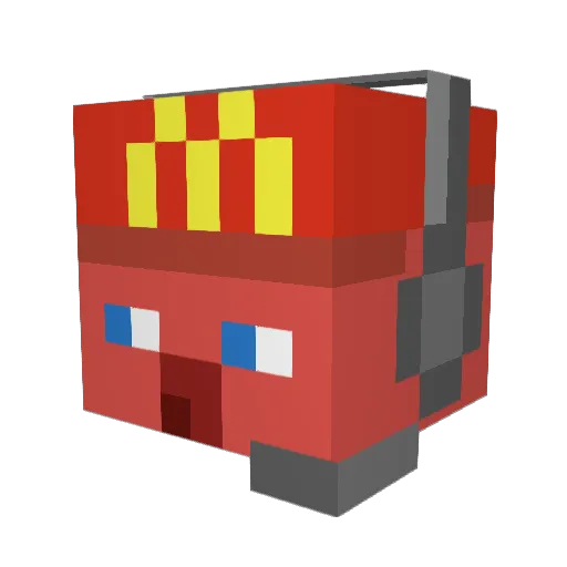 Thewangting Minecraft avatar head, 3D render