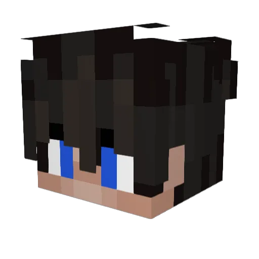 Thewdie Minecraft avatar head, 3D render